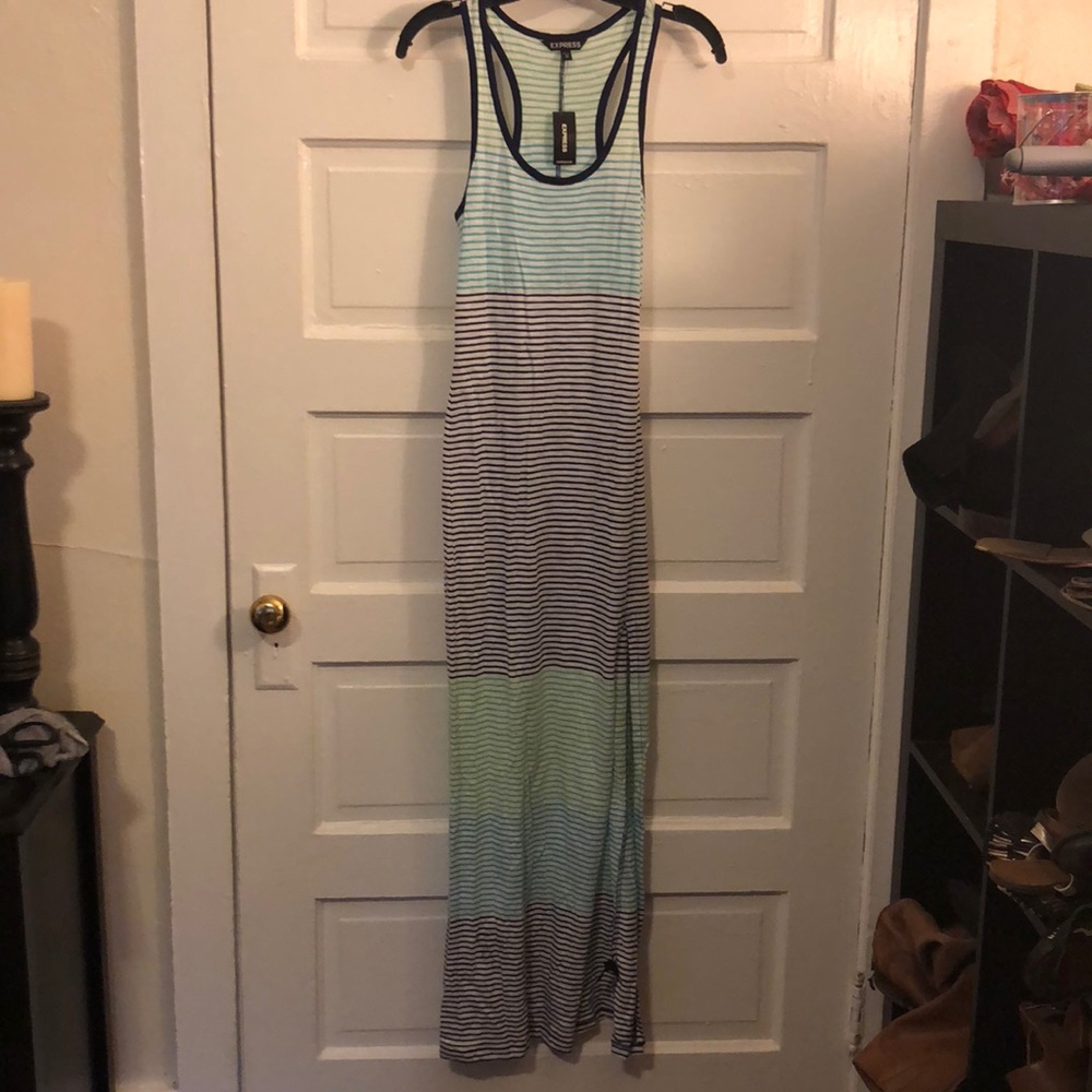 Racerback knit maxi dress